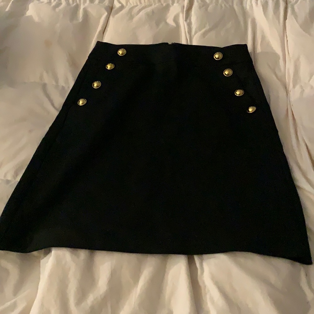 Black and gold LOFT pencil skirt, 4P